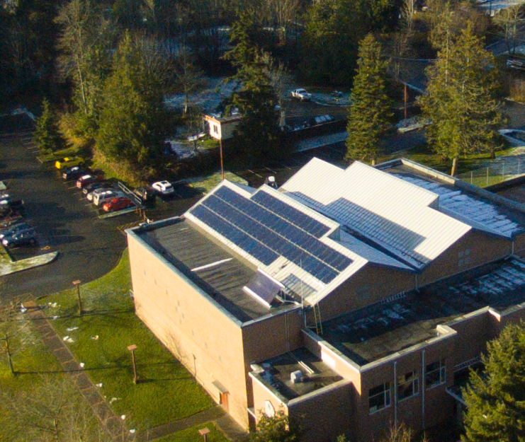 Solar Scholarship Array at the High School Gym